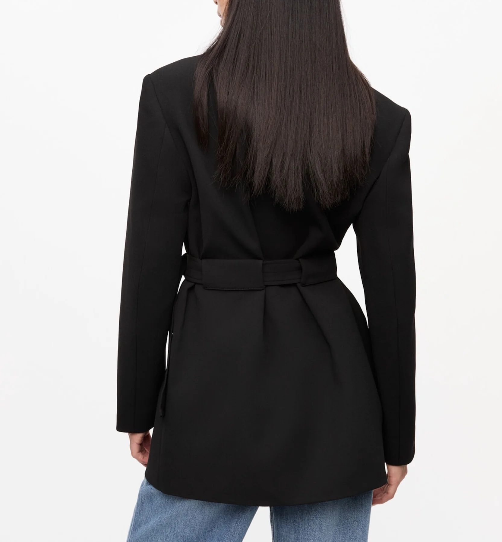 GANNI Bonded Crepe Cropped Blazer - Image 3