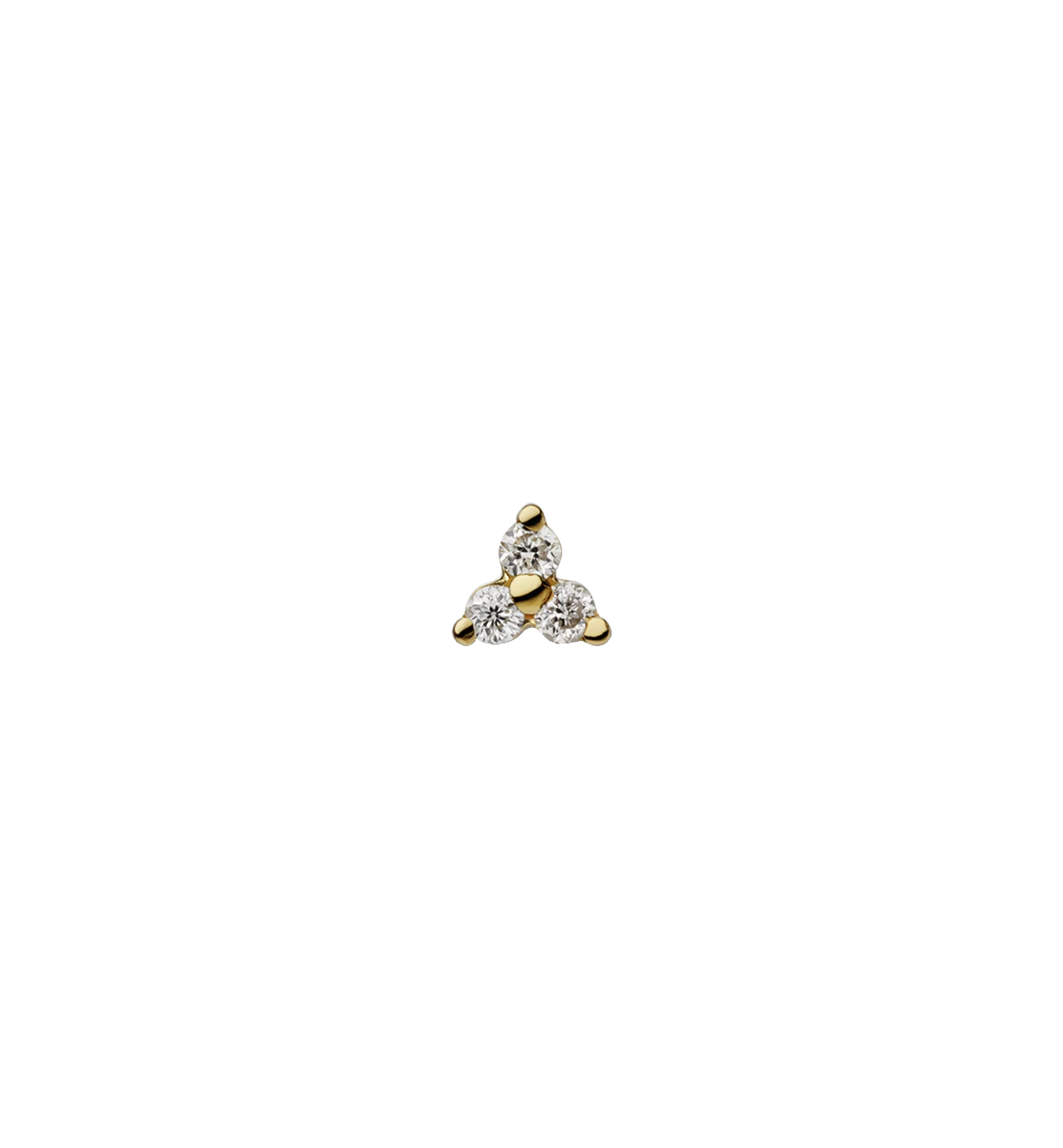 Maria Tash Diamond Trinity Threaded Stud 14K - Image 4