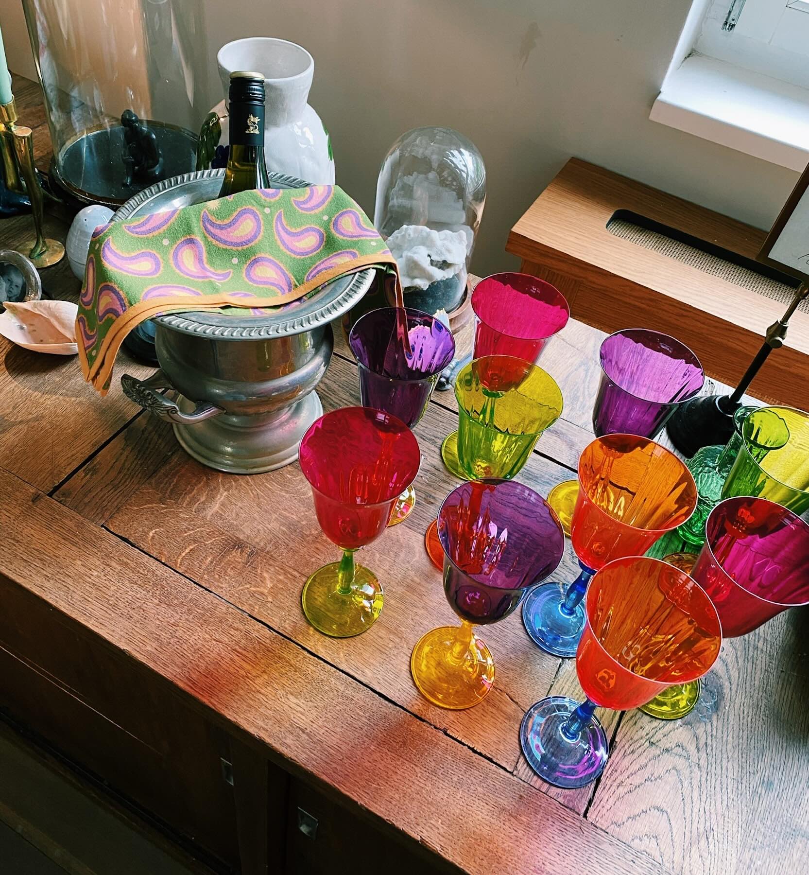 Multicoloured Optic Wine Glass Set of 4 - Image 6