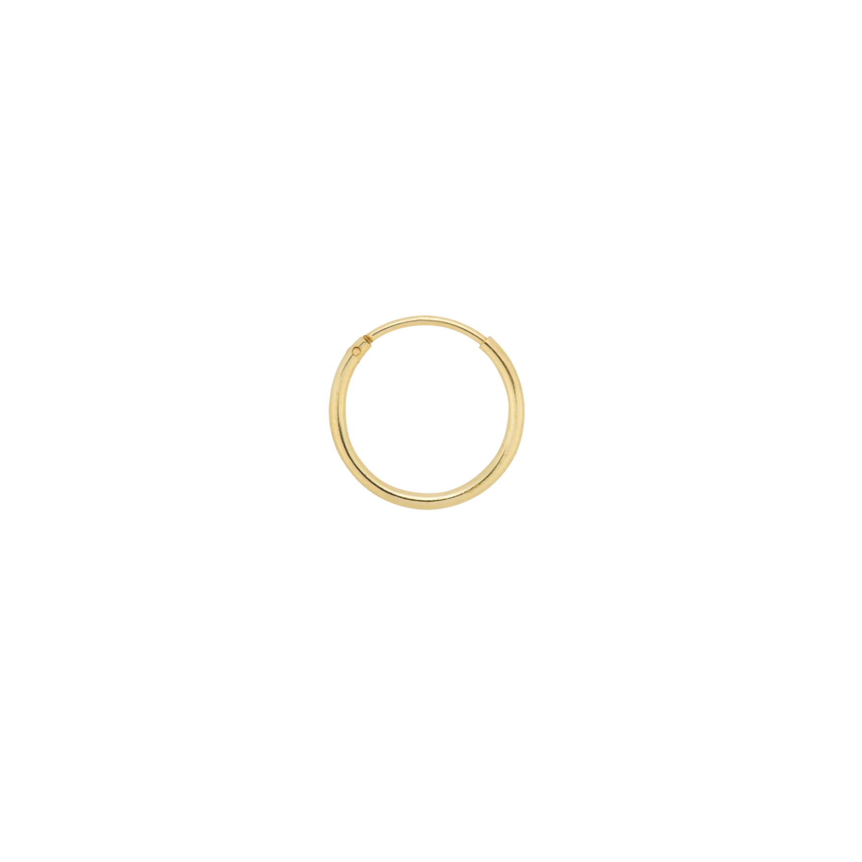 Single Plain Ring Earring 14K - Image 6