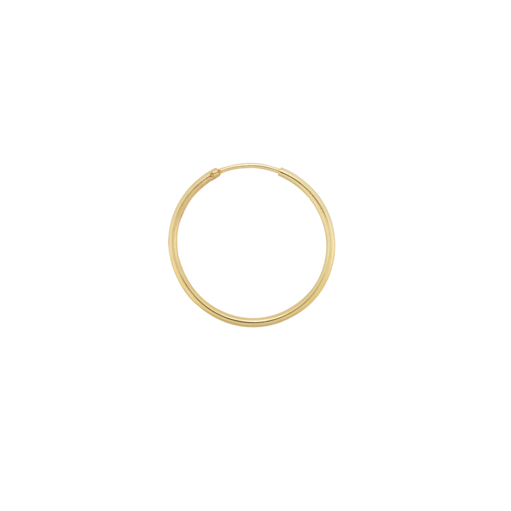 Single Plain Ring Earring 14K - Image 8